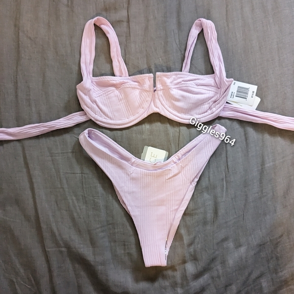 L*Space Camellia Cabana Bikini Set Peony - Picture 1 of 10